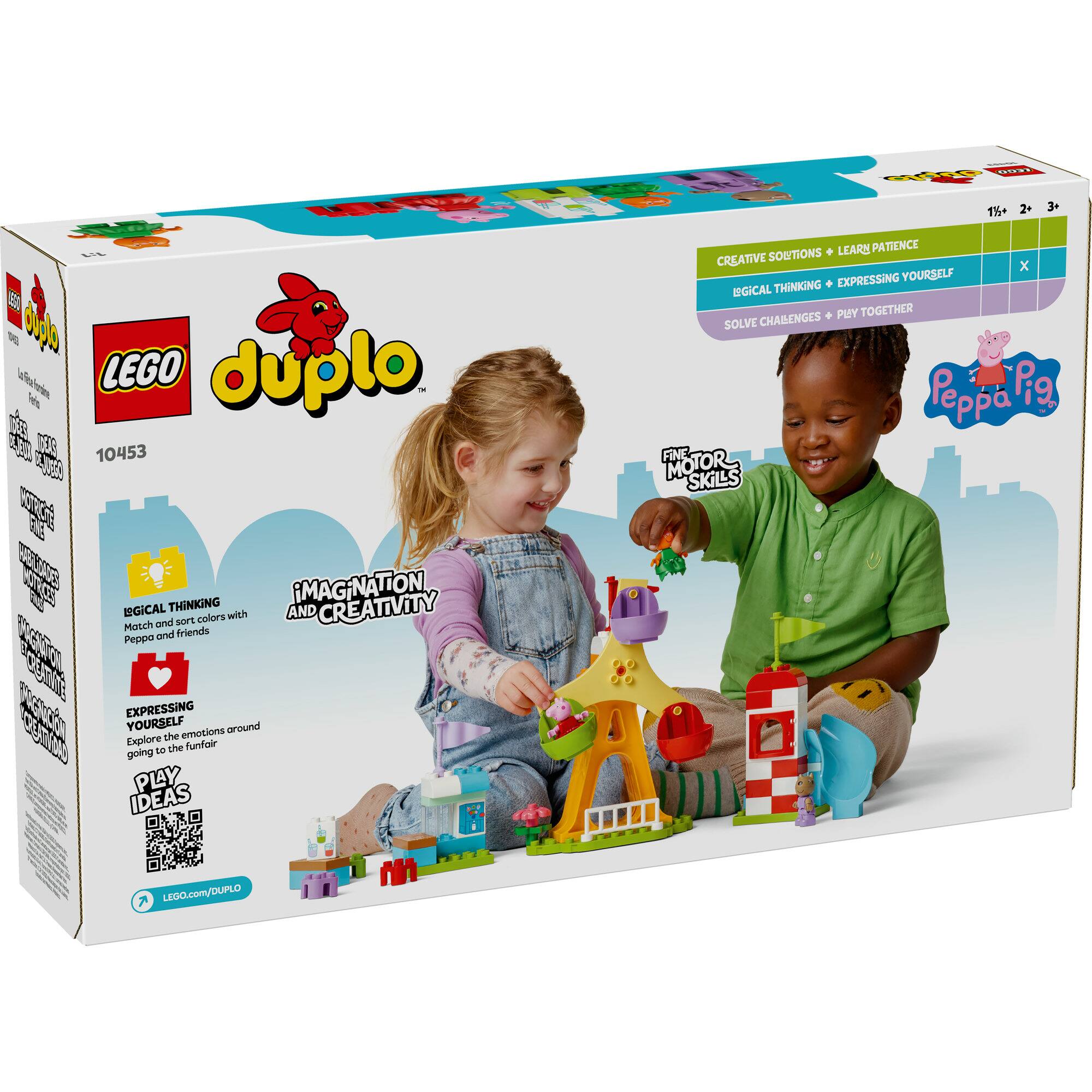 LEGO® DUPLO® Peppa Pig Funfair Pretend-Play Amusement Park Toddler Toy 10453